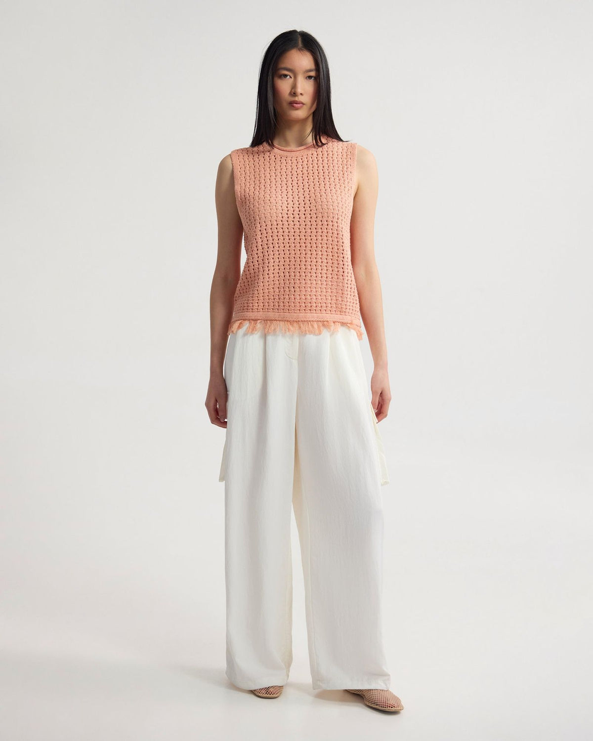 Lily Knitted Fringe Tank