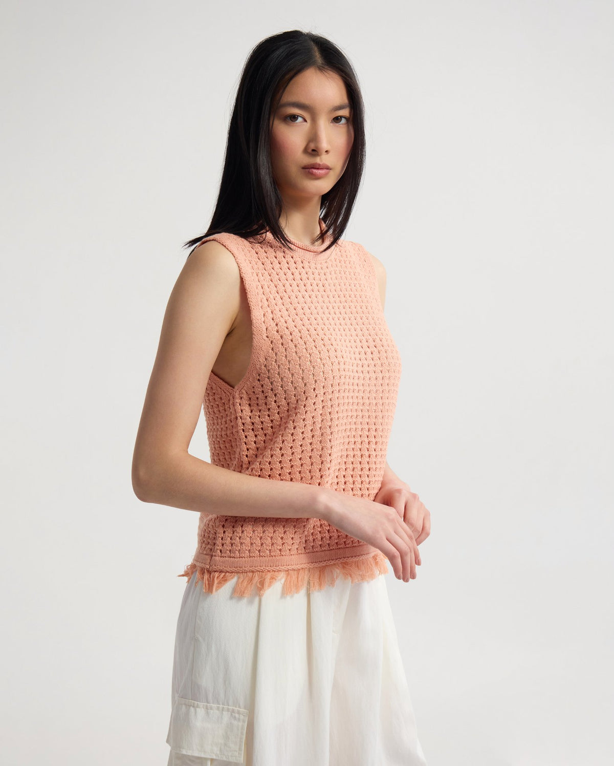 Lily Knitted Fringe Tank