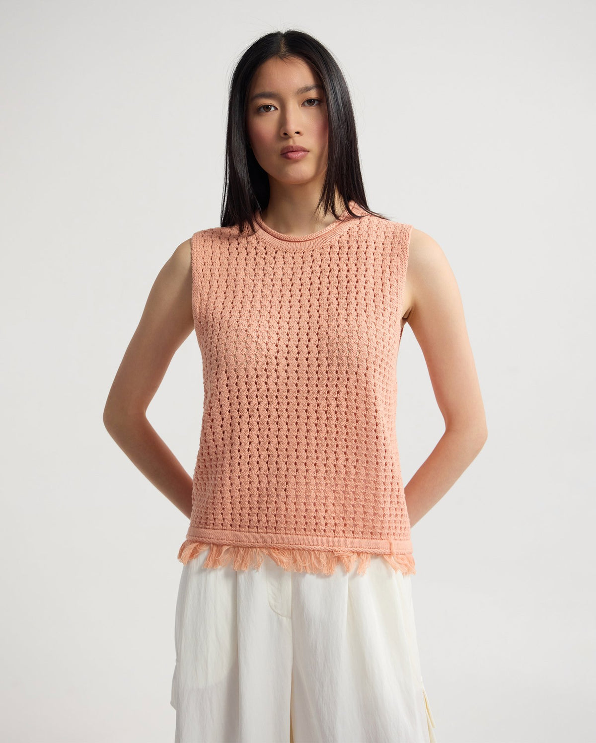 Lily Knitted Fringe Tank
