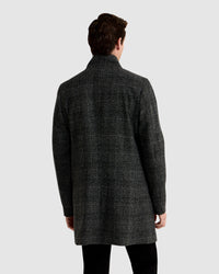 DUNBAR WOOL RICH CHECK OVERCOAT MENS JACKETS AND COATS