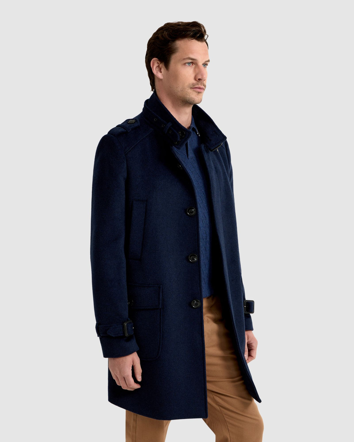 ROGER WOOL RICH OVERCOAT MENS JACKETS AND COATS