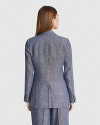 LOLA PINSTRIPE LINE JACKET WOMENS SUITS JKTS COATS