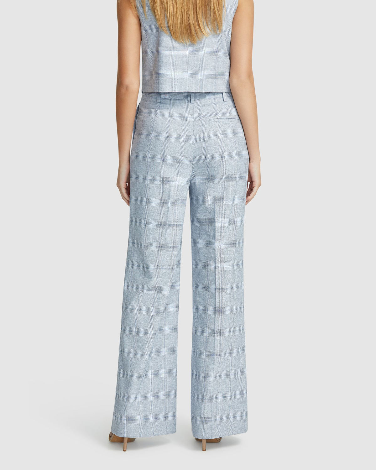 LYDIA ECO CHECKED SUIT PANTS WOMENS PANTS