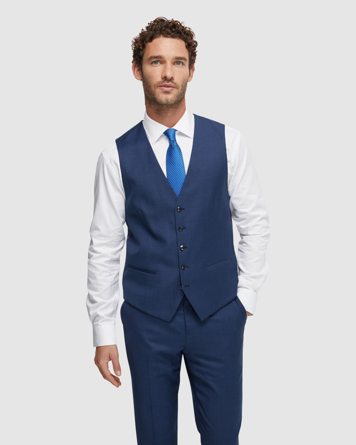 Butterworth Wool Suit Waistcoat – 100% Merino Wool, Regular Fit