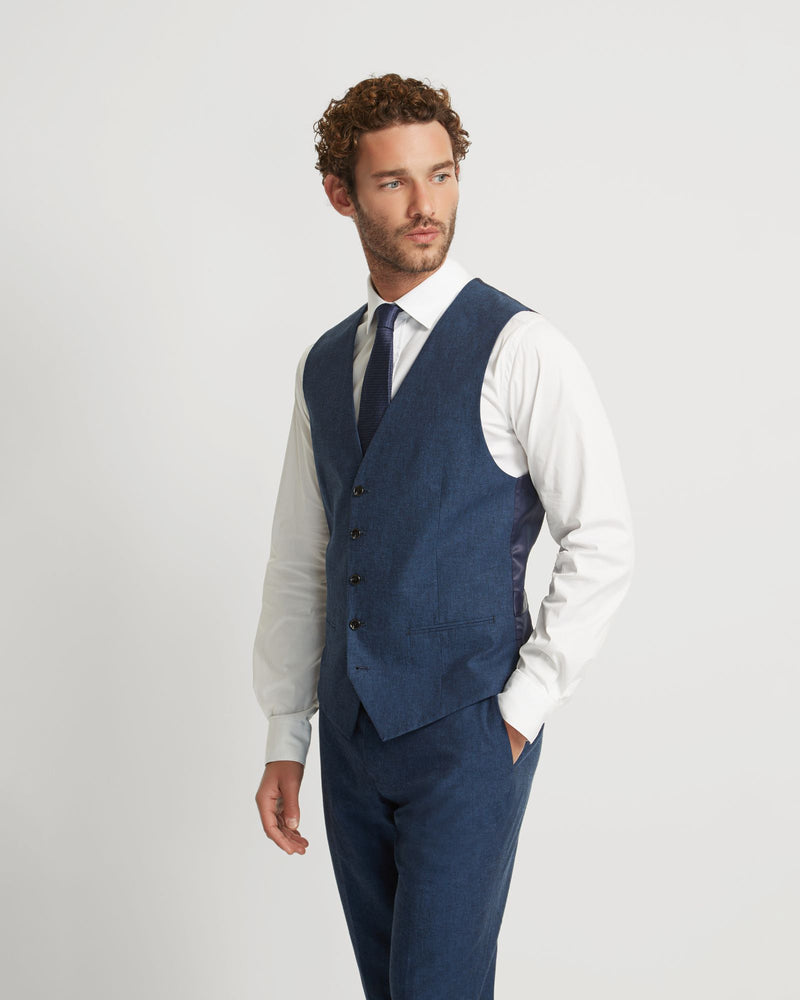 BUTTERWORTH LINEN BLEND WAISTCOAT MENS JACKETS AND COATS