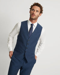 BUTTERWORTH LINEN BLEND WAISTCOAT MENS JACKETS AND COATS