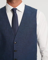 BUTTERWORTH LINEN BLEND WAISTCOAT MENS JACKETS AND COATS