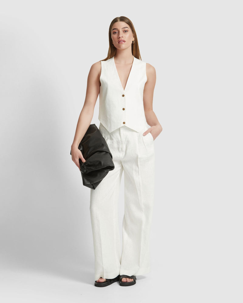 VIENNA LINEN WAISTCOAT - AVAILABLE ~ 1-2 weeks WOMENS PANTS