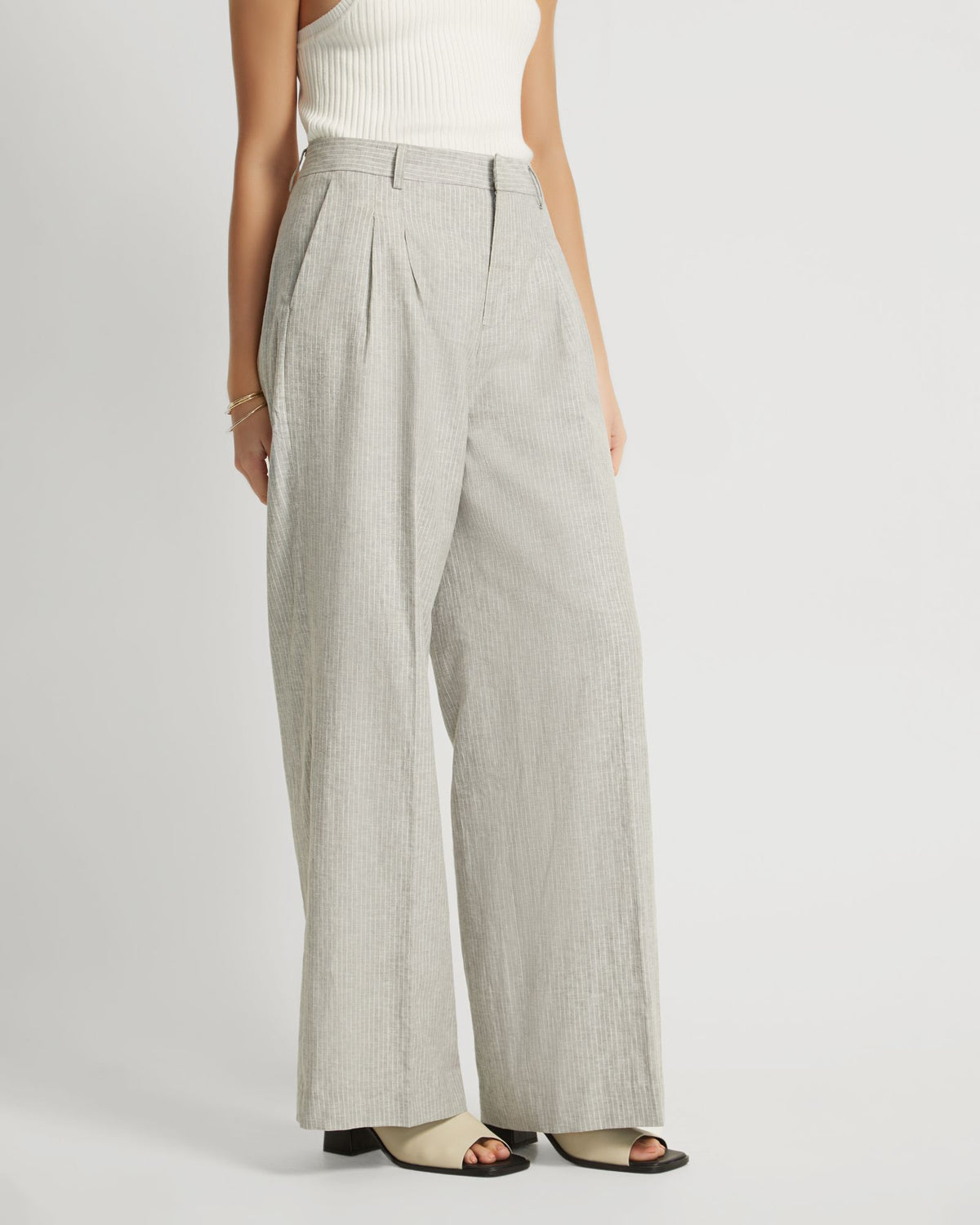 SONIA LINEN BLEND PANTS WOMENS PANTS