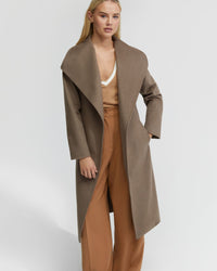 GIA WOOL RICH WAIST TIE COAT - AVAILABLE ~ 1-2 weeks WOMENS SUITS JKTS COATS