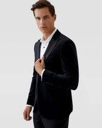 Blake Velvet Blazer With Peak Lapel