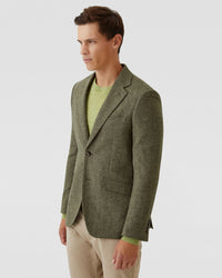 BLAKE WOOL RICH HERRINGBONE BLAZER MENS JACKETS AND COATS