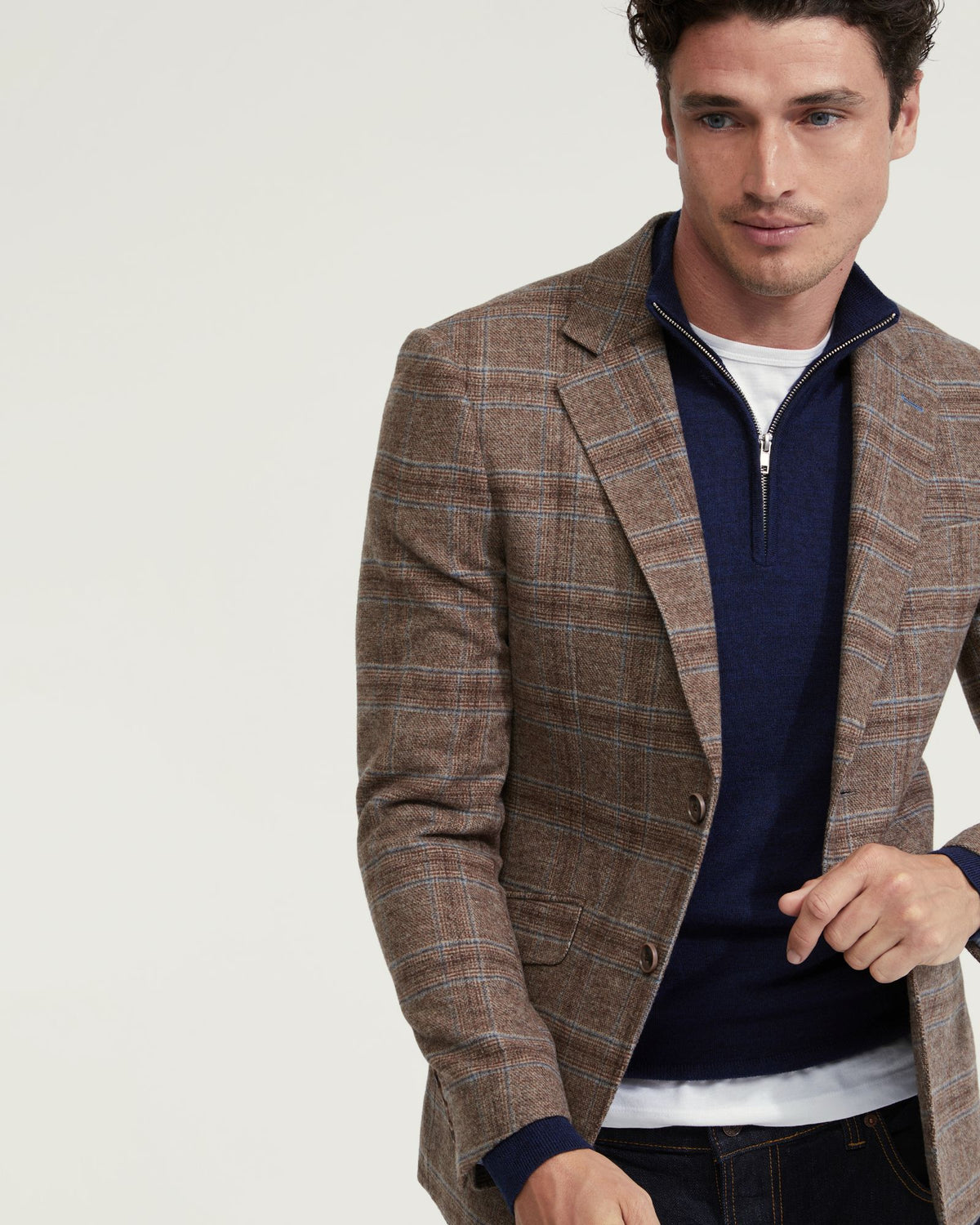 BLAKE WOOL RICH CHECKED BLAZER MENS JACKETS AND COATS