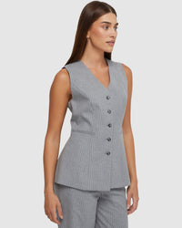 ALICE PINSTRIPE SUIT WAISTCOAT WOMENS SUITS JKTS COATS