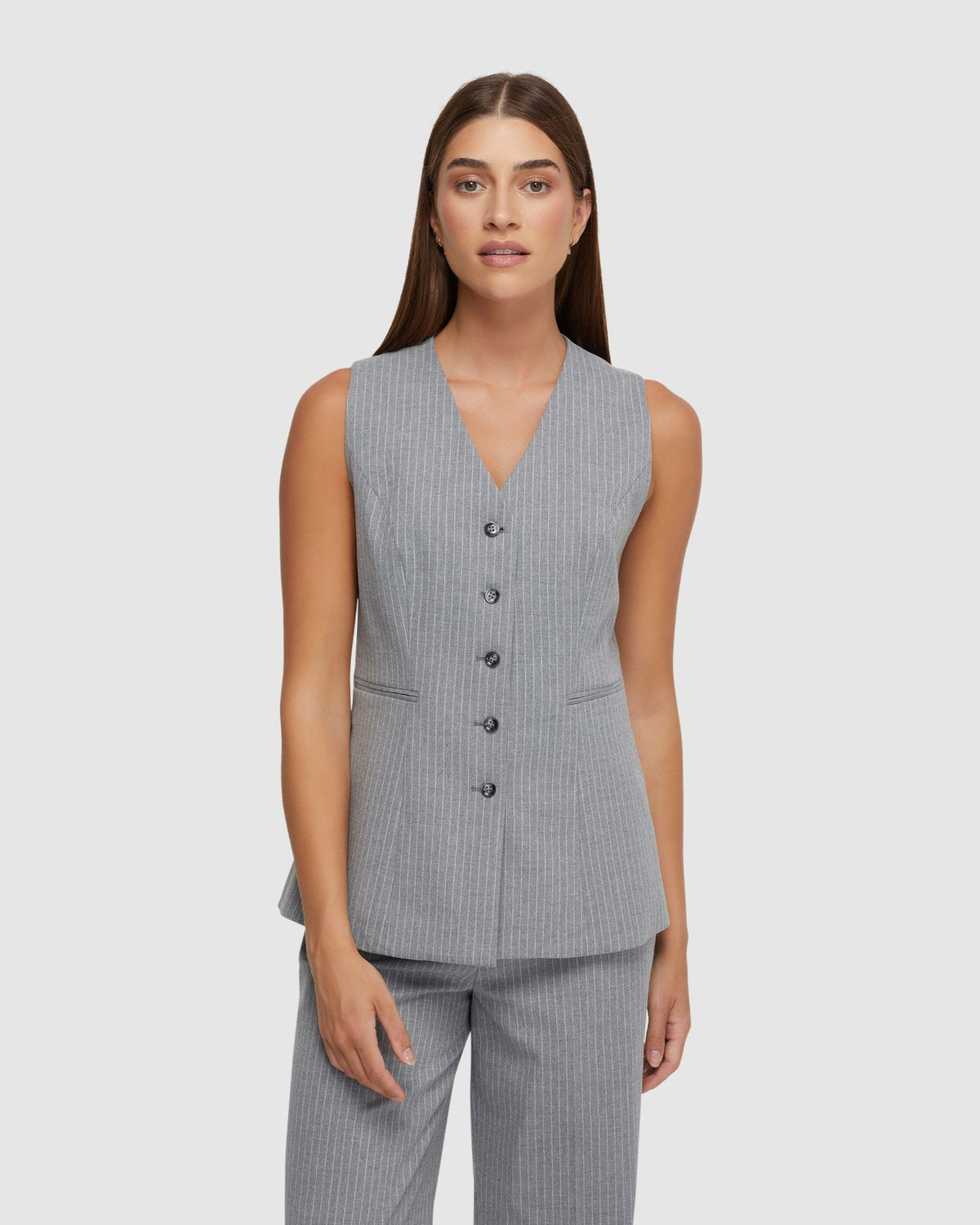 ALICE PINSTRIPE SUIT WAISTCOAT WOMENS SUITS JKTS COATS