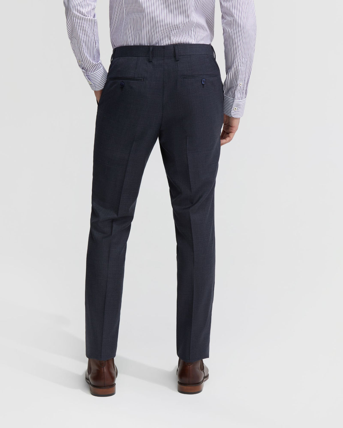 AUDEN CHECKED WOOL SUIT TROUSERS MENS SUITS