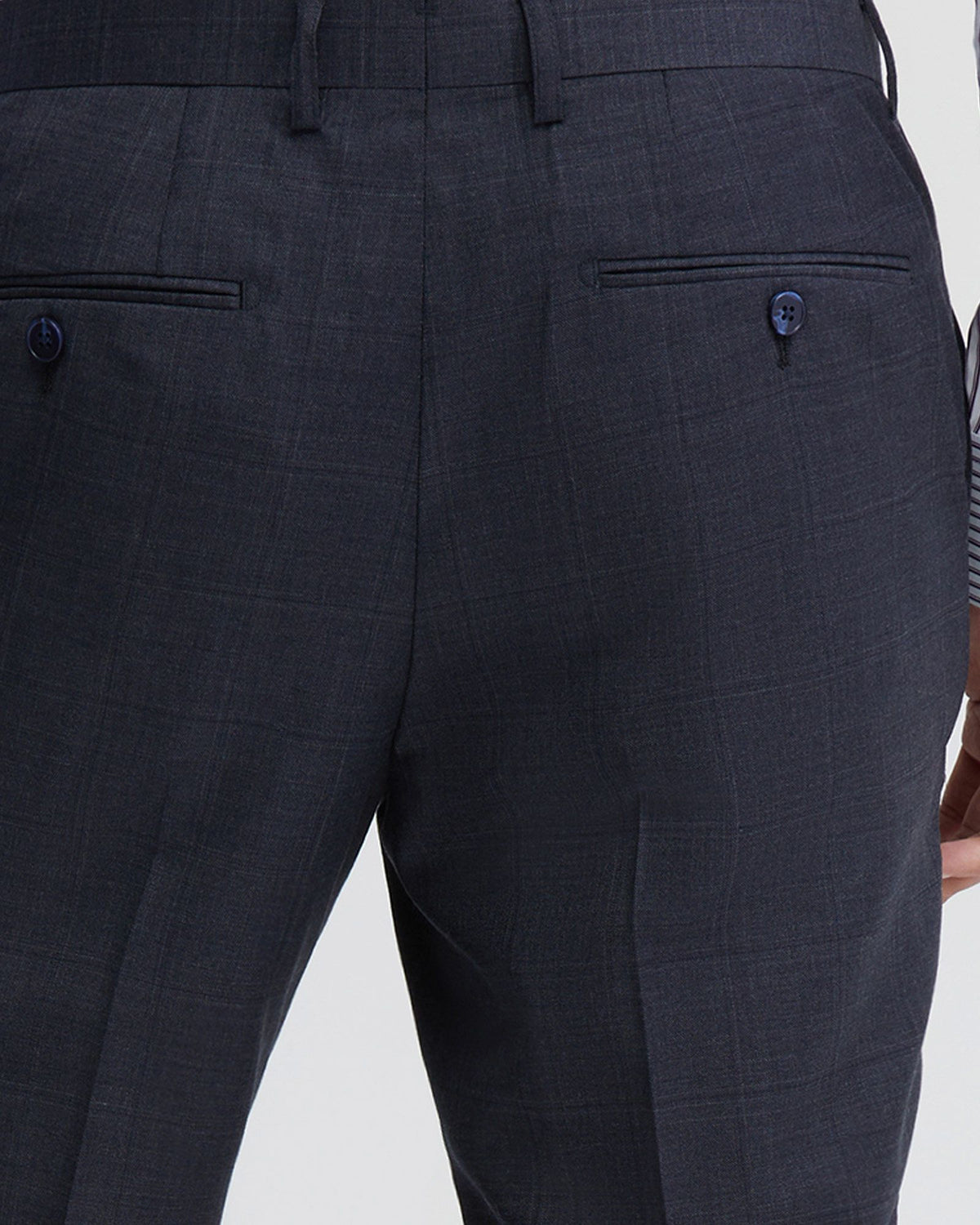 AUDEN CHECKED WOOL SUIT TROUSERS MENS SUITS