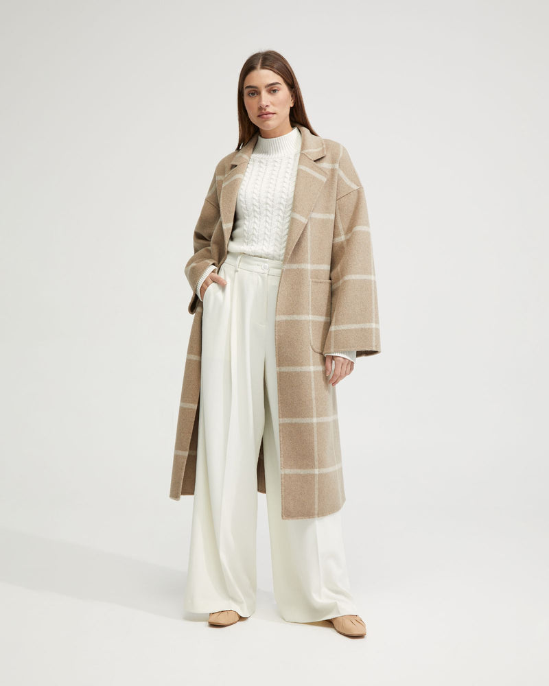 ASHLEY WOOL RICH UNLINED CHECK COAT - AVAILABLE ~ 1-2 weeks