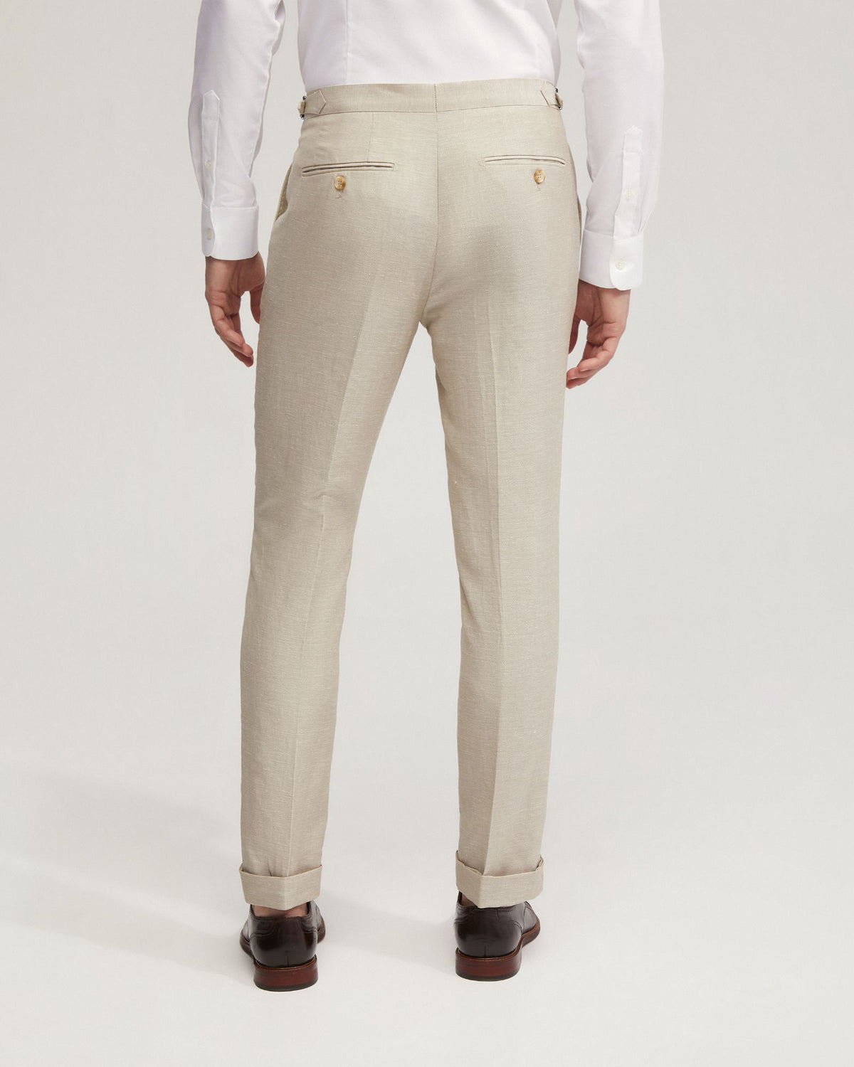 Byron Wool Linen Cuffed Suit Trousers – Oxford Shop Byron Wool Linen Cuffed Suit Trousers – Oxford Shop