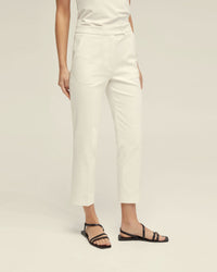 HOLLY COTTON BLEND CROP LEG PANTS WOMENS PANTS