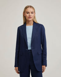 LOLA LINEN JACKET WOMENS SUITS JKTS COATS