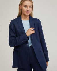 LOLA LINEN JACKET WOMENS SUITS JKTS COATS