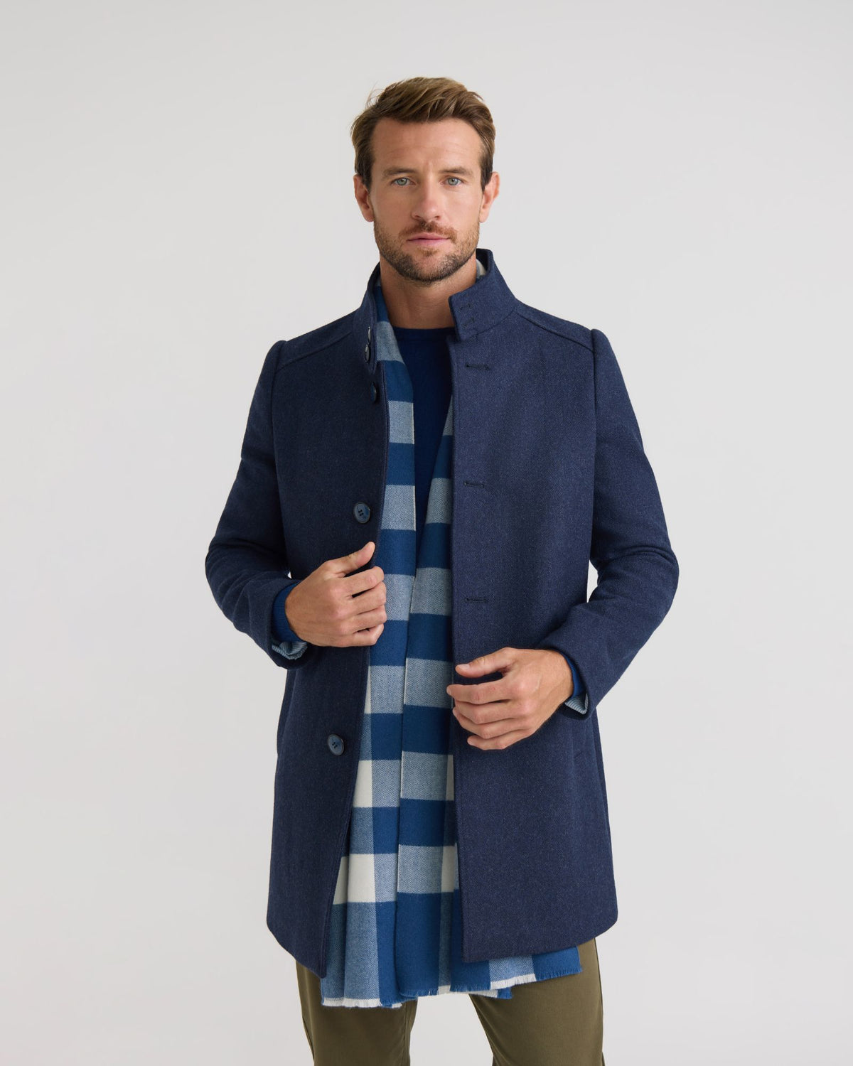 Dunbar Wool Herringbone Coat MENS JACKETS AND COATS