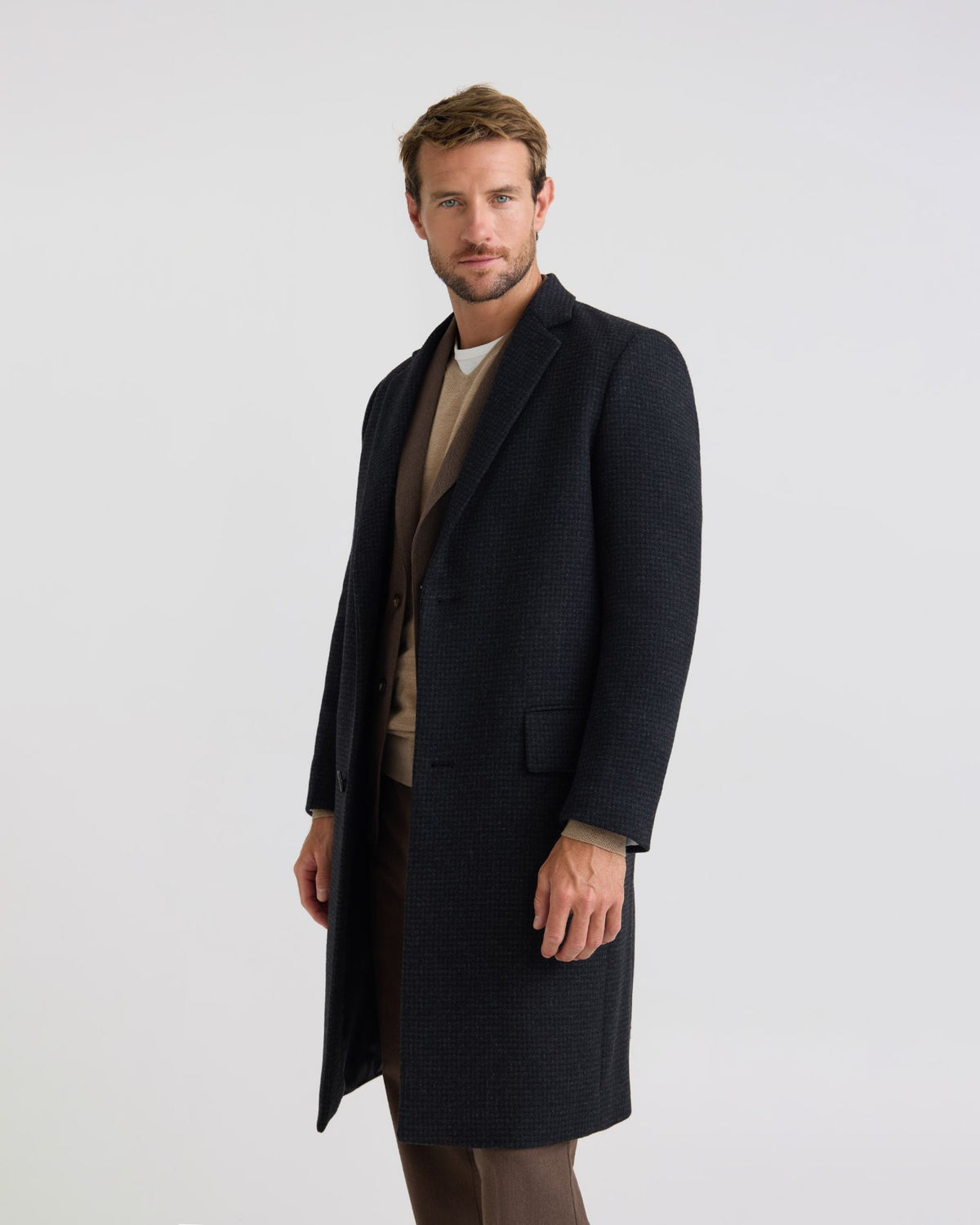 George Wool Check Coat MENS JACKETS AND COATS