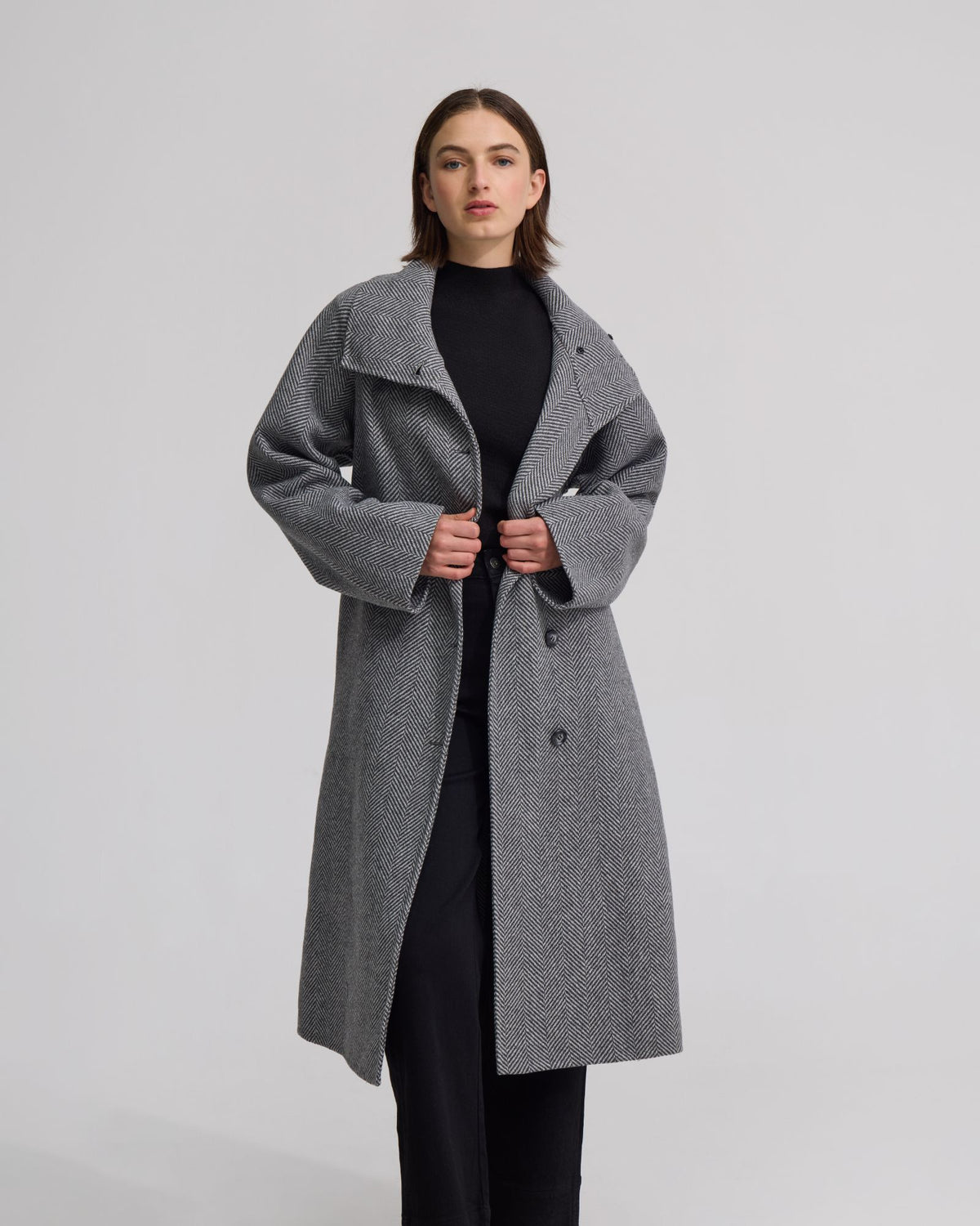 Edi Herringbone Coat