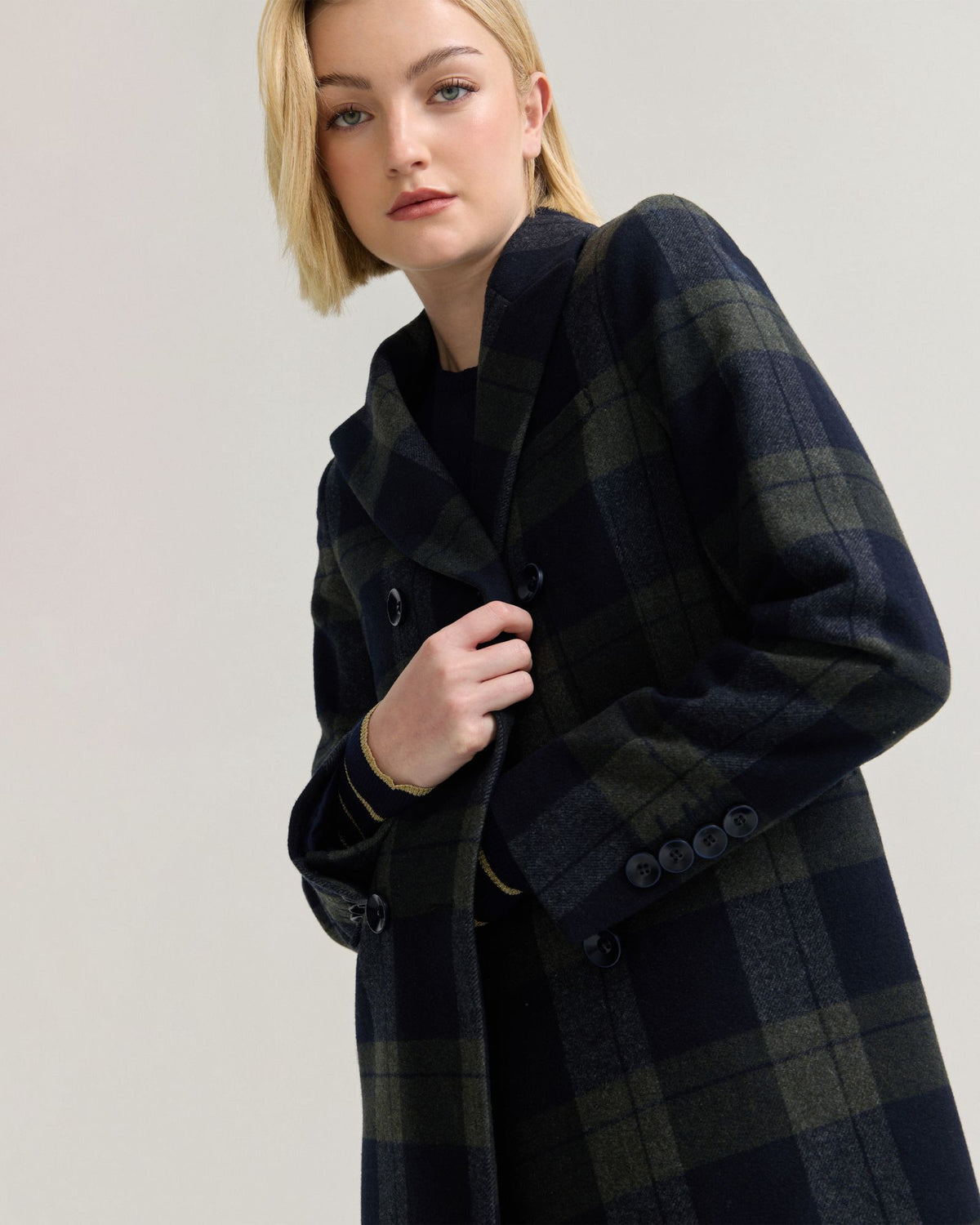 Lily Checked Wool Coat - Available ~ 1-2 weeks WOMENS SUITS JKTS COATS