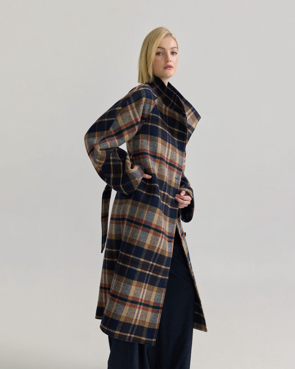 Edi Wool Checked Coat WOMENS SUITS JKTS COATS