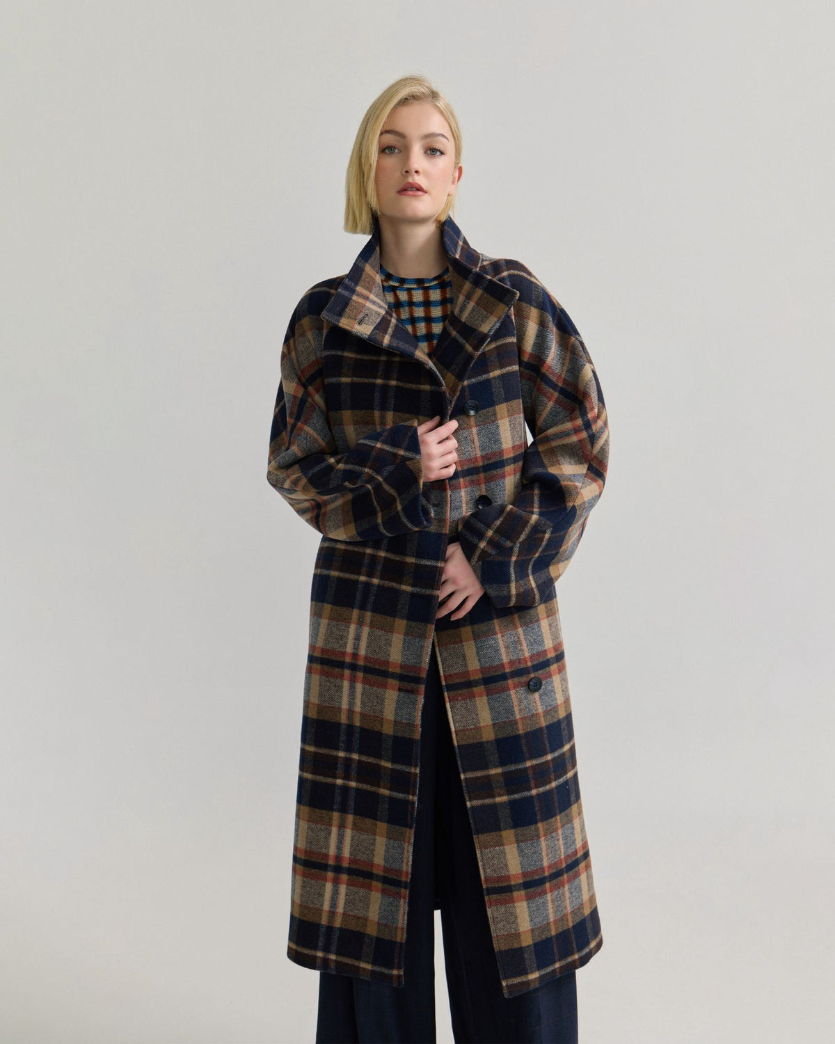 Edi Wool Checked Coat WOMENS SUITS JKTS COATS