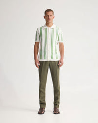 Bryon Herringbone Pant Side Tab/Cuf MENS TROUSERS