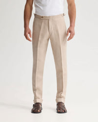 Bryon Herringbone Pant Side Tab/Cuf MENS TROUSERS