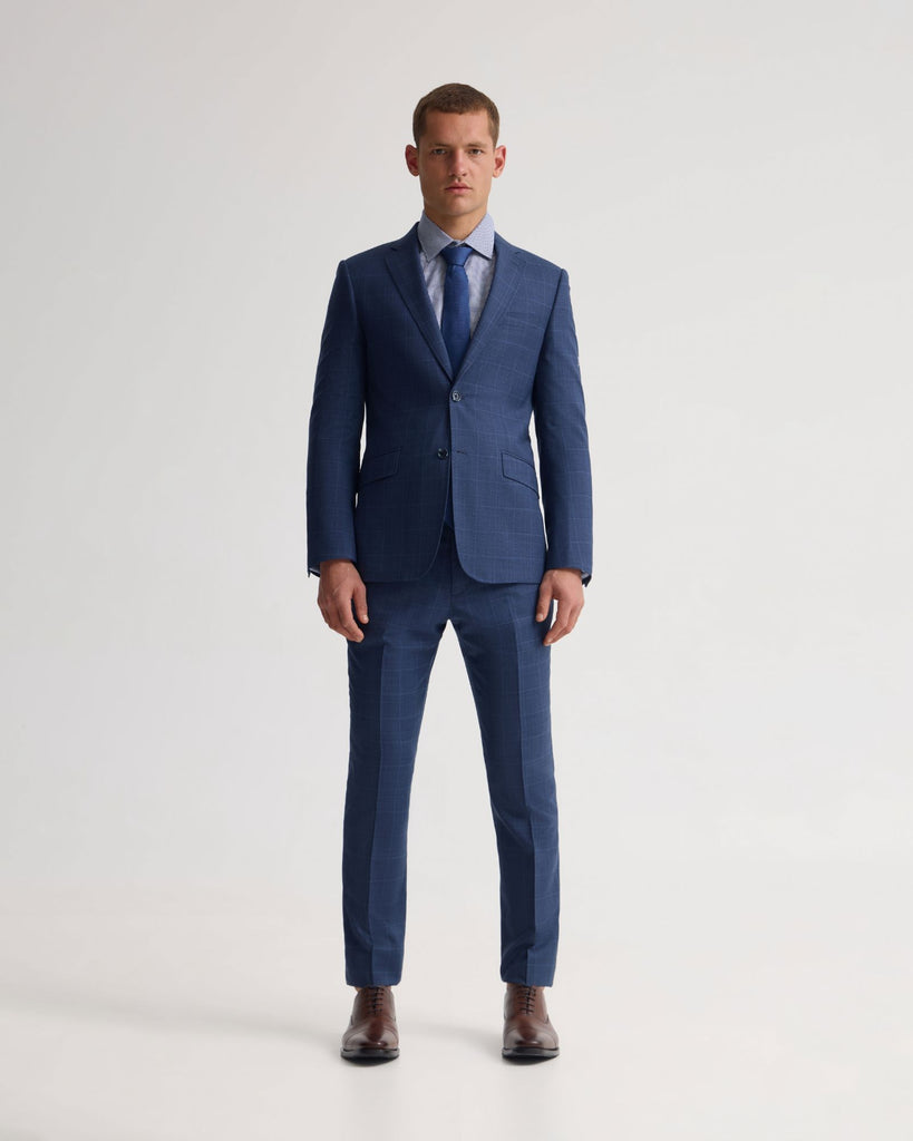 New Hopkins Wool Suit Jacket – Slim Fit, 100% Merino, Subtle Check ...