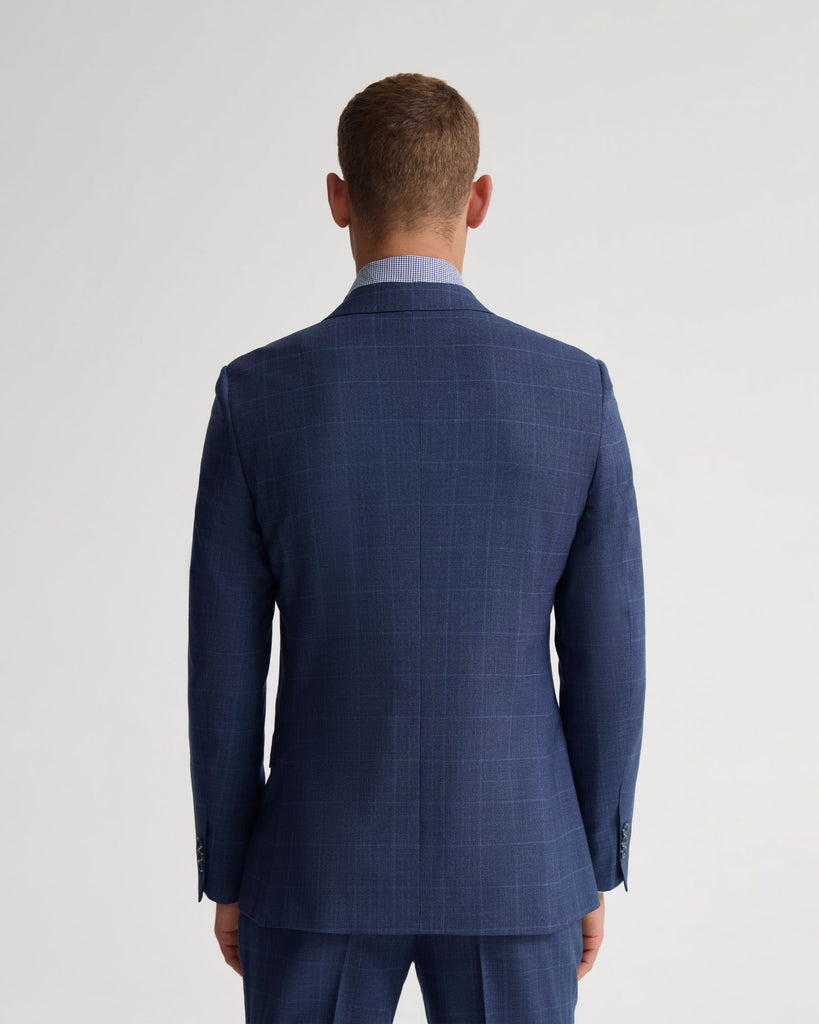 New Hopkins Wool Suit Jacket – Slim Fit, 100% Merino, Subtle Check ...