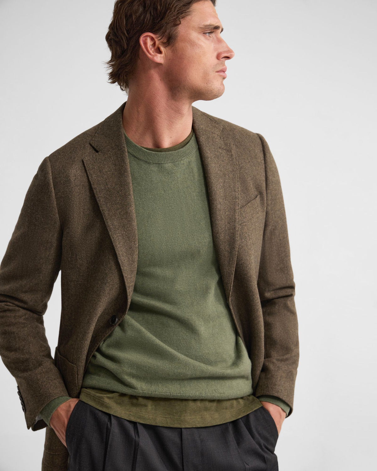 Wordsworth Luxury Herringbone Blazer MENS JACKETS AND COATS
