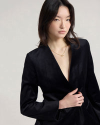 Raffi Velvet Collarless Blazer WOMENS SUITS JKTS COATS