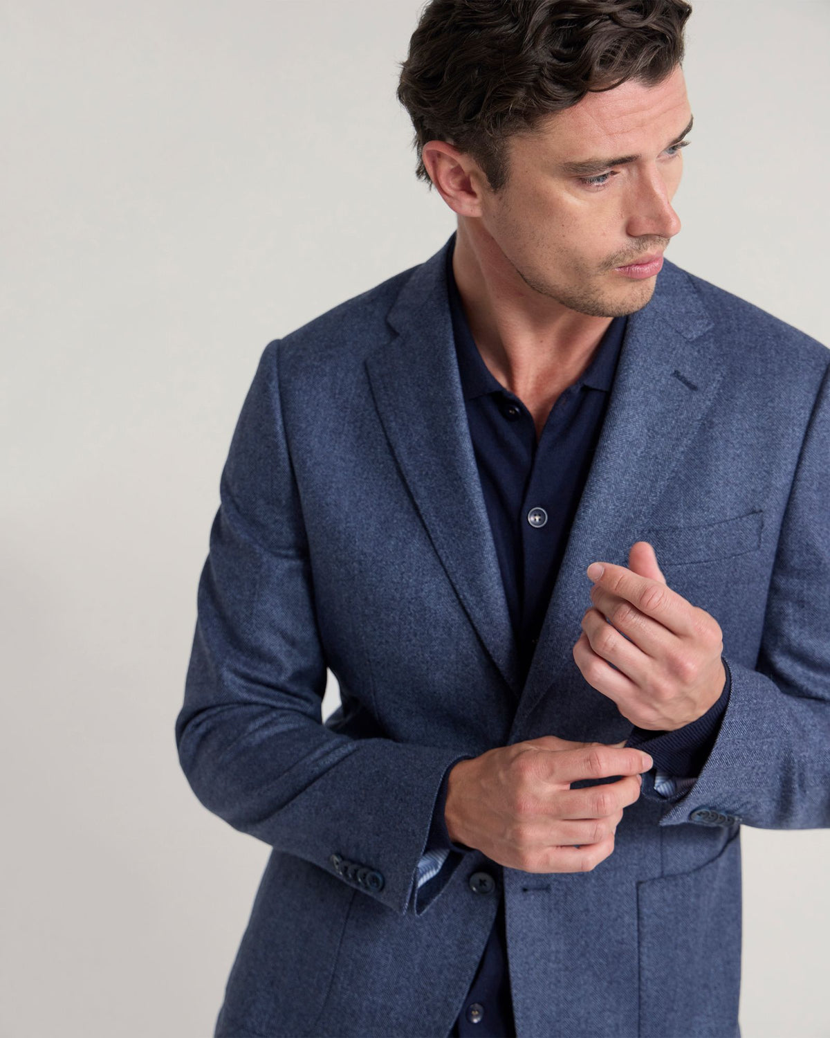 Wordsworth Wool Herringbone Blazer MENS JACKETS AND COATS