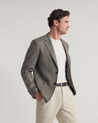 Wordsworth Wool Herringbone Blazer MENS JACKETS AND COATS