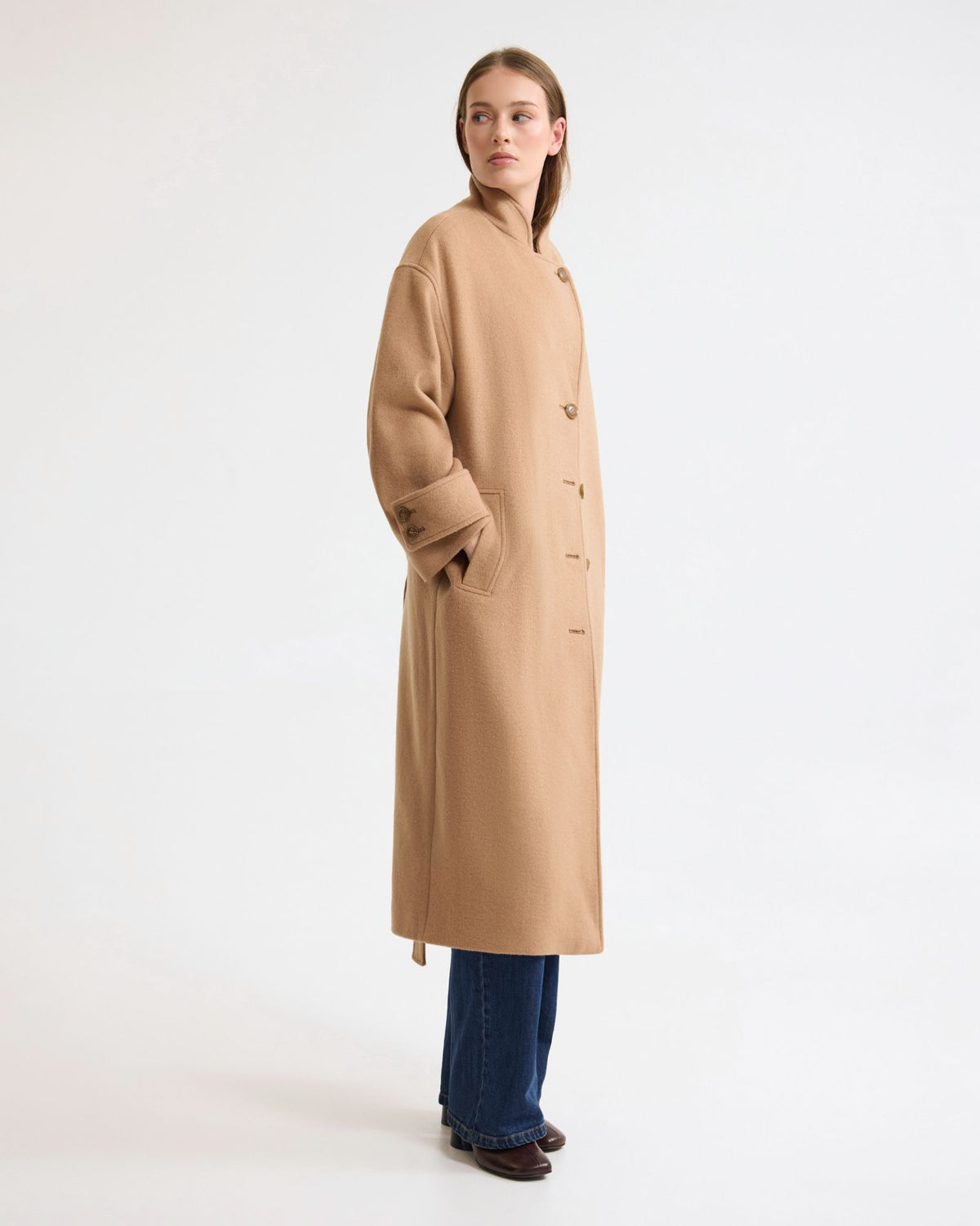 Talia Detachable Scarf Coat WOMENS SUITS JKTS COATS