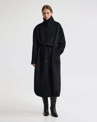 Emily Funnel Collar Wool Blend Coat WOMENS SUITS JKTS COATS