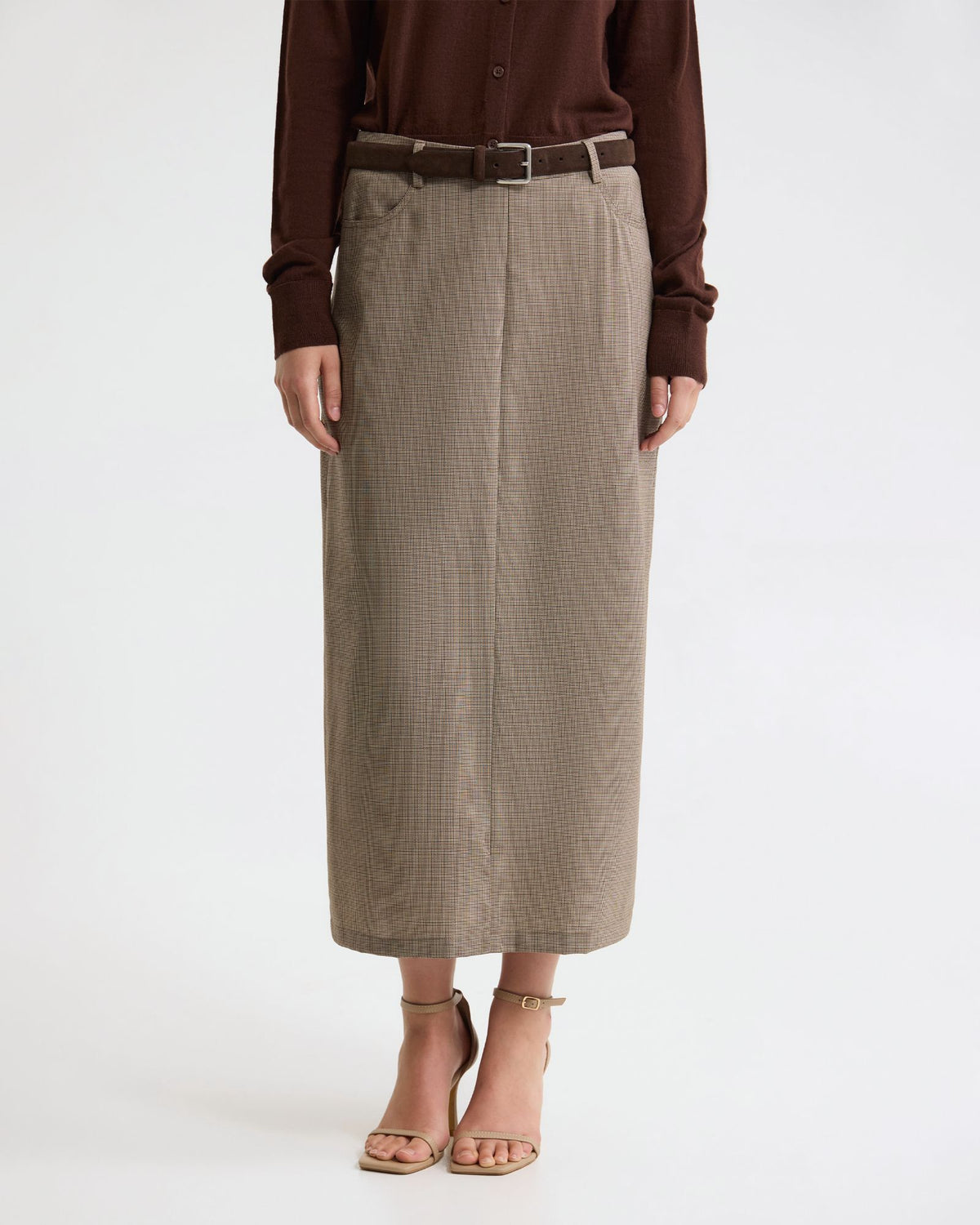 Harper Pure Wool Column Skirt