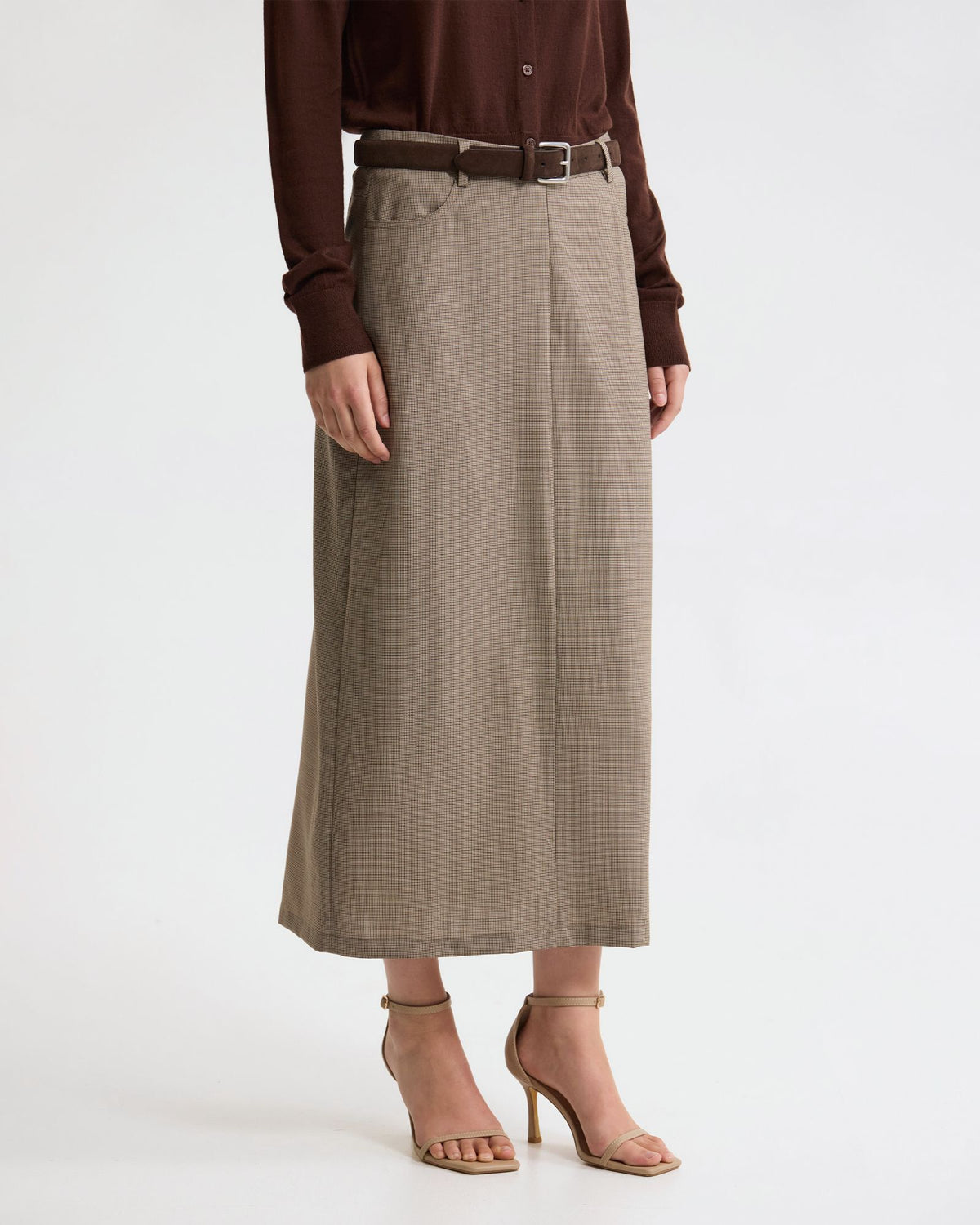 Harper Pure Wool Column Skirt