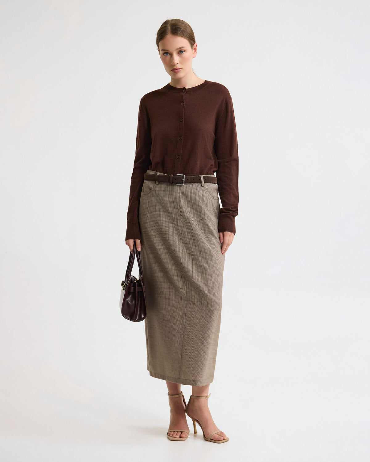 Harper Pure Wool Column Skirt