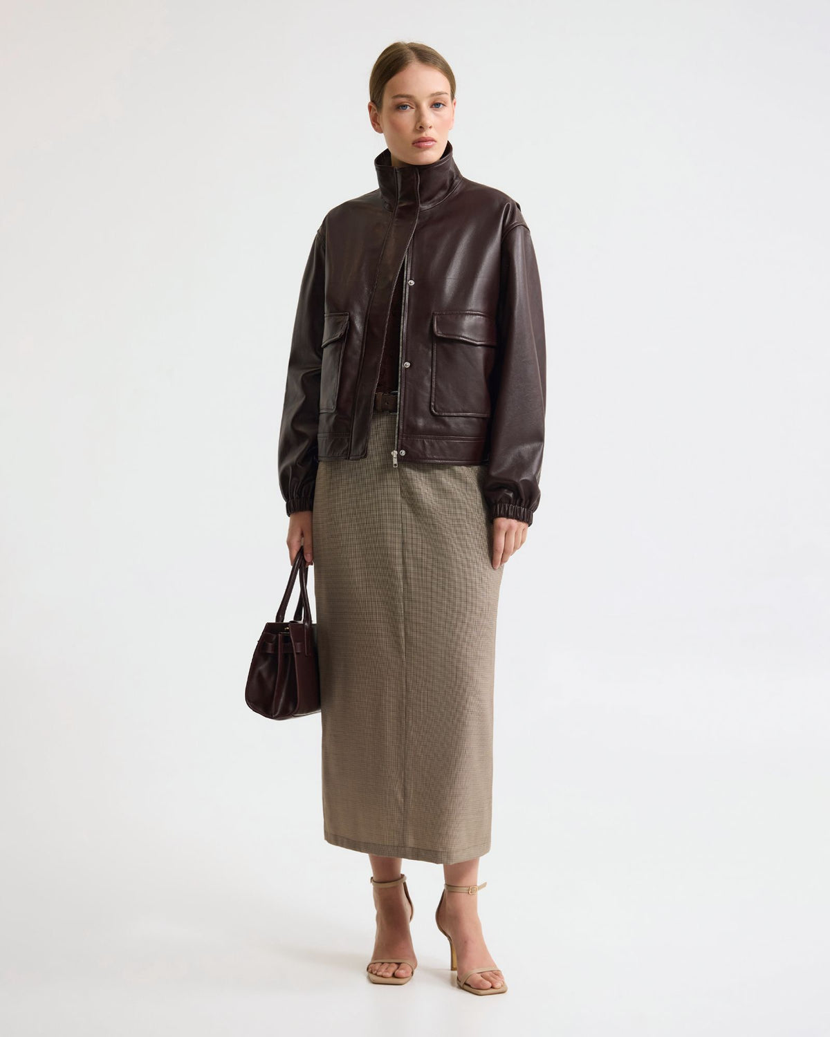 Harper Pure Wool Column Skirt