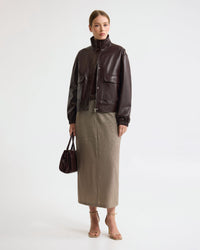 Harper Pure Wool Column Skirt
