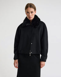 Freja Detatch Faux Fur Trim Jacket WOMENS KNITWEAR