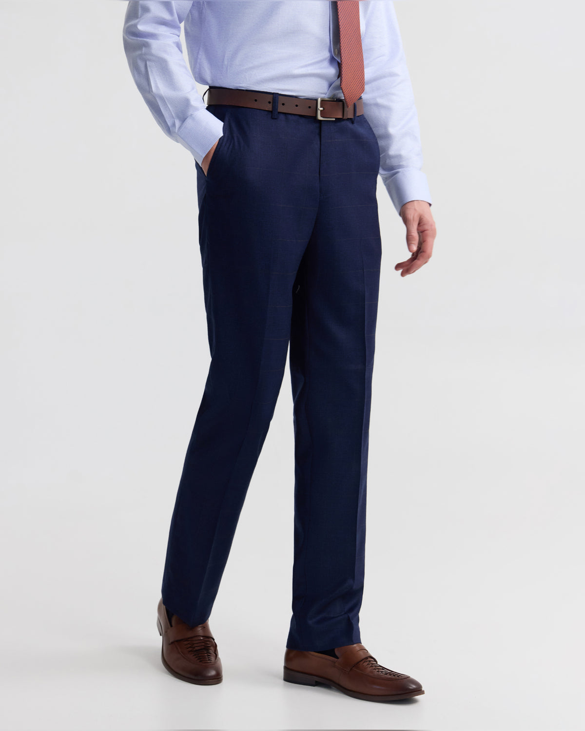 Byron Wool Checked Suit Trousers MENS SUITS