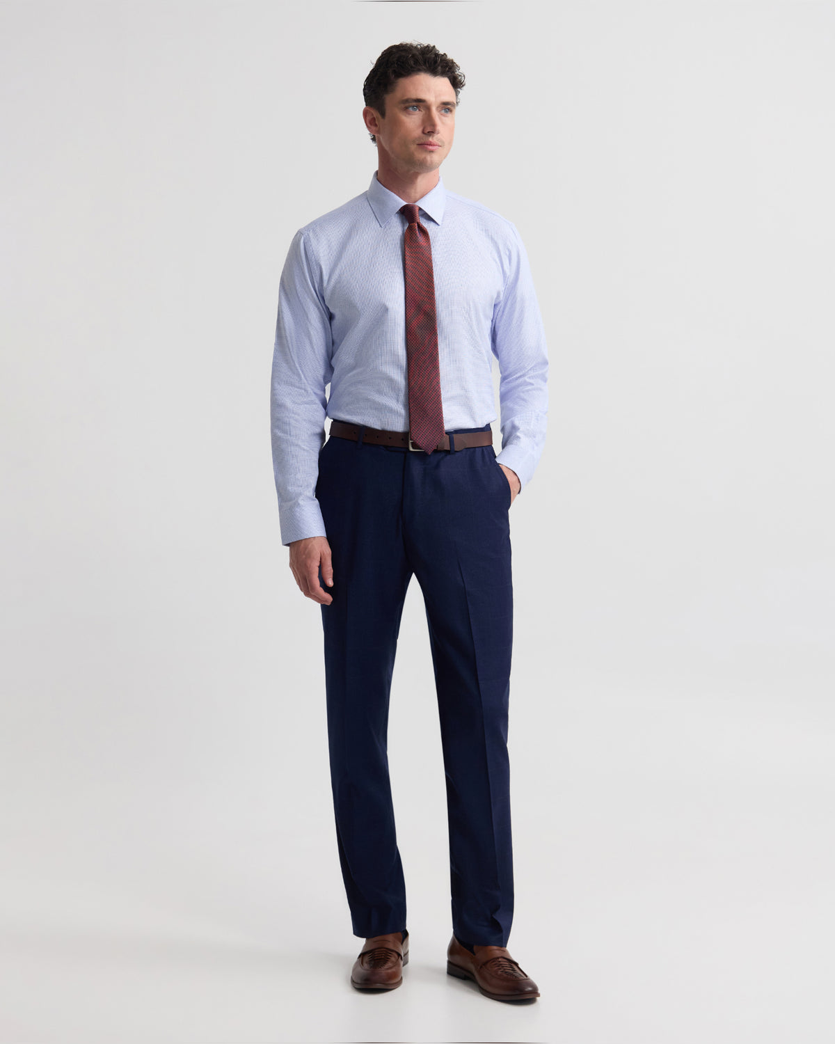 Byron Wool Checked Suit Trousers MENS SUITS